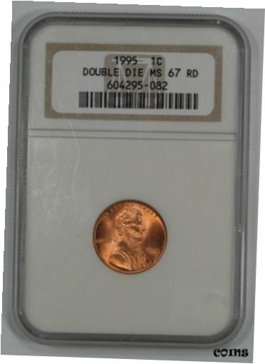 yɔi/iۏ؏tz AeB[NRC RC   [] 1995 DDO LINCOLN MEMORIAL CENT 1C NGC MS 67 RED UNC - DOUBLED DIE OBV (082)