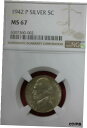 1942 P MS 67 ジェファーソン ウォー ニッケル NGC 認定グレーデッド オーセンティック スラブ OCE 2231942 P MS 67 Jefferson War Nickel NGC Certified Graded Authentic Slab OCE 223(3)