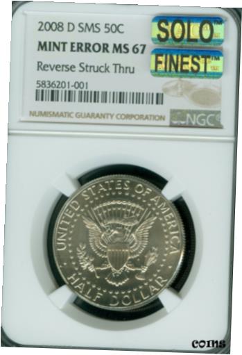 ڶ/ʼݾڽա ƥ    [̵] 2008-D ERROR STRIKE-THRU KENNEDY HALF DOLLAR NGC MS67 MAC SOLO FINEST SPOTLESS *