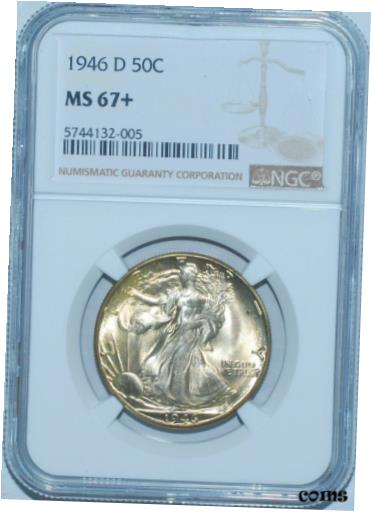 1946 D NGC MS67+  Хƥ ϡե顼1946 D NGC MS67+ Walking Liberty Ha...