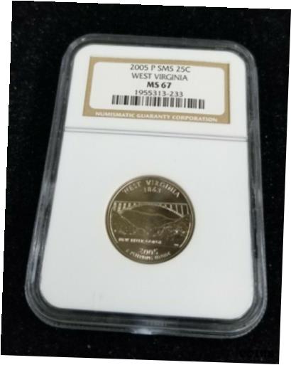 yɔi/iۏ؏tz AeB[NRC RC   [] 2005-P SMS 25c West Virginia Graded NGC MS67