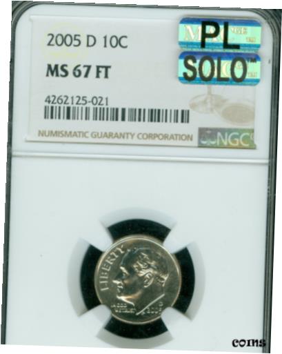 ڶ/ʼݾڽա ƥ Ų 2005-D ROOSEVELT DIME NGC MAC MS67 FT PQ MAC PL SOLO FINEST &SPOTLESS . [̵] #oot-wr-8894-7394