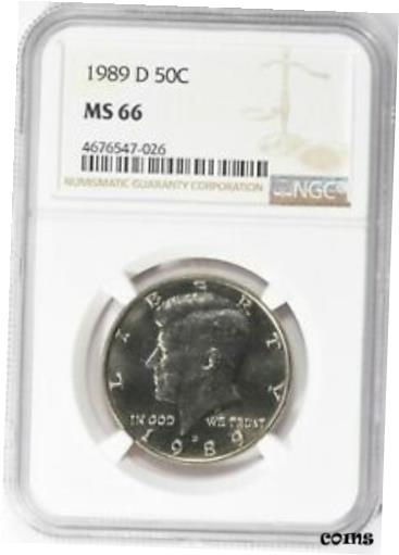  アンティークコイン コイン 金貨 銀貨  1989-D KENNEDY HALF DOLLAR 50c NGC MS66