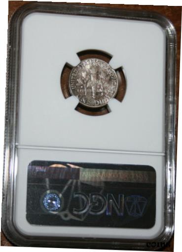 【極美品/品質保証書付】 アンティークコイン コイン 金貨 銀貨 [送料無料] USA 1957 Roosevelt Silver Dime NGC Graded MS 66 Nicely Toned Gem Coin 2