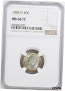 1955-D 10C FB ルーズベルト ダイム NGC MS66FT 6264043-0051955-D 10C FB Roosevelt Dime NGC MS66FT 6264043-005(3)