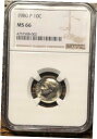 1980 P 10C ルーズベルト ダイム NGC MS 661980 P 10C ROOSEVELT DIME NGC MS 66(3)
