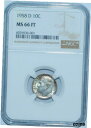 1958 D NGC MS66FT フルトーチ ルーズベルト シルバー ダイム1958 D NGC MS66FT Full Torch Roosevelt Silver Dime(3)