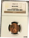 【極美品/品質保証書付】 アンティークコイン コイン 金貨 銀貨 [送料無料] 1946 S Lincoln Wheat Cent MS66RD NGC GRADED