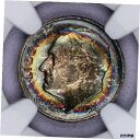 1954-P 1954 ルーズベルト シルバー ダイム 10c NGC MS 66 モンスター ターゲット調色カラー1954-P 1954 Roosevelt Silver Dime 10c NGC MS 66 Monster target toning color