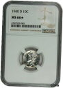 yɔi/iۏ؏tz AeB[NRC RC   [] 1940-D Mercury Silver Dime Coin NGC MS-66* - Proof Like Obverse