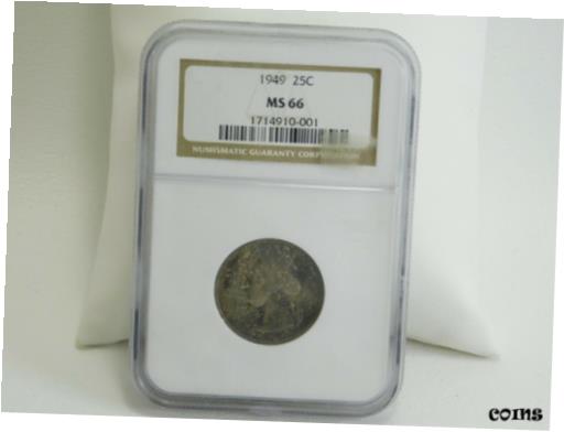 ڶ/ʼݾڽա ƥ    [̵] 1949 NGC MS66 25C Certified Washington Quarter US Coin Slab AND107