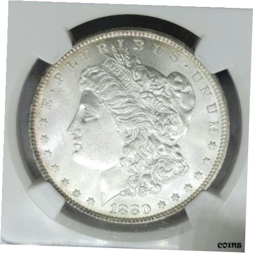 【極美品/品質保証書付】 アンティークコイン コイン 金貨 銀貨 [送料無料] 1880 $1 Silver Morgan Dollar NGC MS 64 1