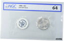 1886 P GSA NGC MS64 モーガン シルバー ダラー ソフト パック 非 CC 人気のベター デイト1886 P GSA NGC MS64 Morgan Silver Dollar Soft Pack Non-CC Popular Better Date(3)