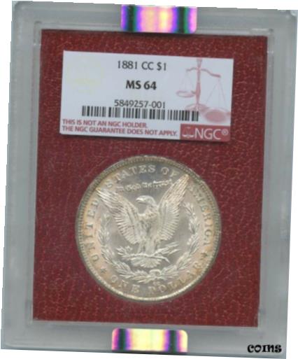 【極美品/品質保証書付】 アンティークコイン 硬貨 1881-CC $1 Morgan Dollar Paramount NGC MS64 [送料無料] #oot-wr-8946-3277