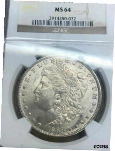 【極美品/品質保証書付】 アンティークコイン コイン 金貨 銀貨 [送料無料] 1888-O Morgan Dollar MS64 2