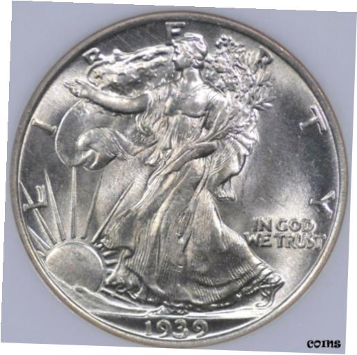 【極美品/品質保証書付】 アンティークコイン コイン 金貨 銀貨 [送料無料] 1939 WALKING LIBERTY HALF DOLLAR NGC MS 64 VERY CHOICE BU WITH A GREAT STRIKE