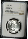 1955-P 50C フランクリン シルバー ハーフダラー NGC MS64 FBL #6298202-008 (バグ バラエティ)1955-P 50C FRANKLIN SILVER HALF DOLLAR NGC MS64 FBL #6298202-008 (BUGS VARIETY)