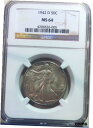 1942-D ウォーキング リバティ シルバー ハーフダラー - NGC MS 64 ライトトーニング1942-D Walking Liberty Silver Half Dollar - NGC MS 64 Light Toning(3)