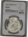 1921年 $1 モーガン シルバー ダラー MS64 NGC 6260858-0451921 $1 Morgan Silver Dollar MS64 NGC 6260858-045|詳細画像