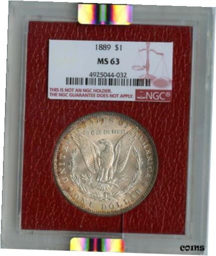 【極美品/品質保証書付】 アンティークコイン コイン 金貨 銀貨 [送料無料] 1889 Morgan Dollar S$1 NGC MS63 Paramount