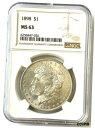 yɔi/iۏ؏tz AeB[NRC RC   [] 1898 Morgan SILVER Dollar - NGC MS 63 - LUSTER BABY!!!