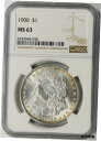  アンティークコイン コイン 金貨 銀貨  1900 Morgan Silver Dollar $1 NGC MS63