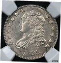 【極美品/品質保証書付】 アンティークコイン 硬貨 1825 CAPPED BUST DIME LARGE DENTILS NGC MS 63 CRISP WHITE WITH A TOUCH OF CREA..