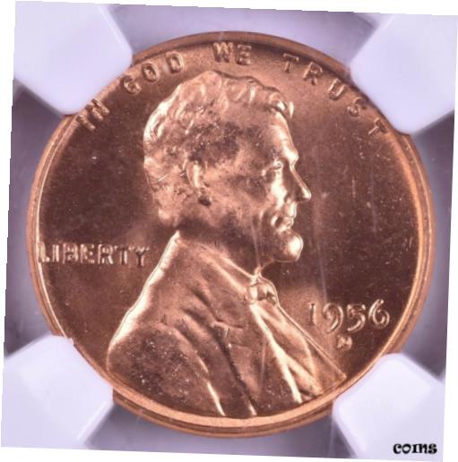 ڶ/ʼݾڽա ƥ    [̵] 1956-D Lincoln Wheat Penny Cent - NGC MS66 RD