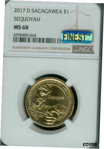 ڶ/ʼݾڽա ƥ Ų 2017-D SACAGAWEA DOLLAR NGC MS-68 MAC FINEST MAC SPOTLESS * [̵] #oot-wr-8950-1042