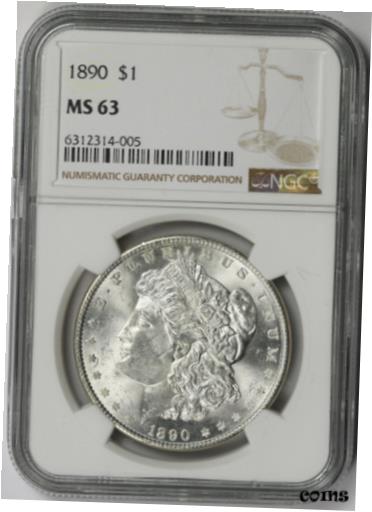 yɔi/iۏ؏tz AeB[NRC RC   [] 1890 Morgan Dollar Silver $1 MS 63 NGC