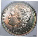 【極美品/品質保証書付】 アンティークコイン コイン 金貨 銀貨 送料無料 1884 O MORGAN DOLLAR NGC MS 64 GORGEOUS TWO SIDED TONE IN SOFT GLOWING ROSE AND