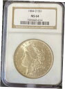 【極美品/品質保証書付】 アンティークコイン コイン 金貨 銀貨 [送料無料] 1884-O Morgan Silver Dollar NGC MS 64