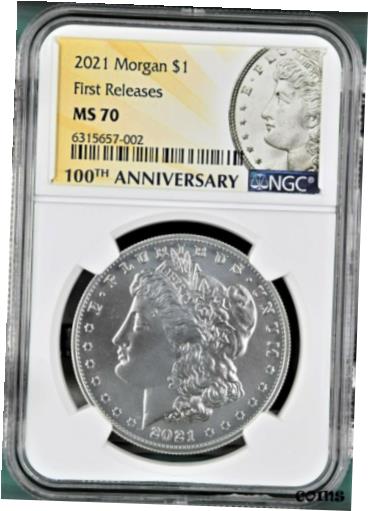 yɔi/iۏ؏tz AeB[NRC RC   [] 2021 P MORGAN SILVER DOLLAR, NGC MS 70 FIRST RELEASE, IN HAND