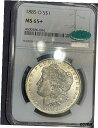 1885-O モーガン ダラー認定 CAC & NGC MS 65+ シルバー ダラーを背面にトーニング!!1885-O Morgan Dollar CERTIFIED CAC & NGC MS 65+ Silver Dollar TONING ON BACK!!