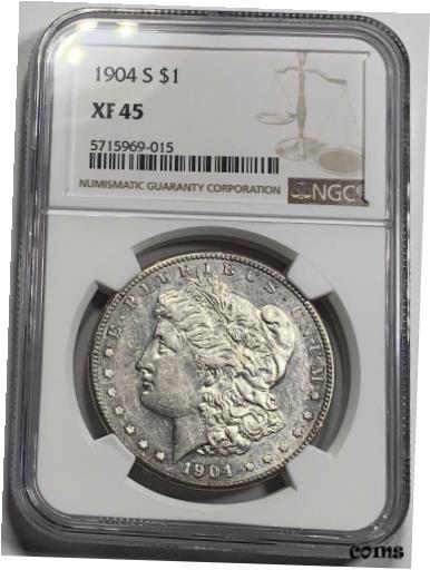  アンティークコイン 銀貨 1904-S Morgan Silver Dollar NGC XF45 - PL Qualities! FREE SHIPPING KHFR  #sot-wr-8953-1417