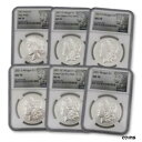 【極美品/品質保証書付】 アンティークコイン 硬貨 2021 Morgan and Peace Dollar Set NGC MS 70 100th Anniversary 6 Coin Set [送料無料] #oct-wr-8953-2558