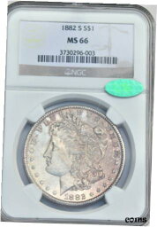 【極美品/品質保証書付】 アンティークコイン コイン 金貨 銀貨 [送料無料] 1882S Morgan Silver Dollar NGC MS66 CAC Beautiful Super High Grade lowest price