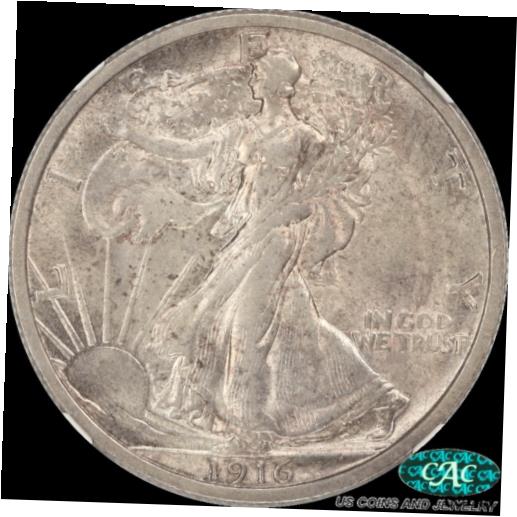 【極美品/品質保証書付】 アンティークコイン 硬貨 1916 Walking Liberty Half Dollar NGC MS62 CAC1st Year of Issue Original Surfaces [送料無料] #oot-wr-8953-3344