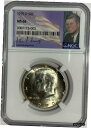 yɔi/iۏ؏tz AeB[NRC RC   [] 1970 D NGC MS66 SILVER KENNEDY HALF DOLLAR JFK COIN SIGNATURE FLAG LABEL 50C