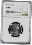 【極美品/品質保証書付】 アンティークコイン 銀貨 1950 Washington Quarter NGC PF68 Silver Proof Registry Coin 25C PR68 [送料無料] #sct-wr-8953-4236