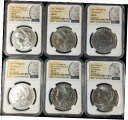 2021 (6) コインセット NGC MS70 モーガン ピース シルバー ドル 初回リリース プレセール2021 (6) COIN SET NGC MS70...