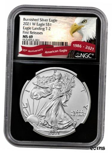 yɔi/iۏ؏tz AeB[NRC RC   [] 2021-W Burnished American Silver Eagle Type 2 NGC MS69 FR BC Eagle Label