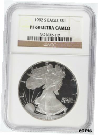 yɔi/iۏ؏tz AeB[NRC RC   [] 1992-S Proof Silver American Eagle NGC PF69 Ultra Cameo SAE ASE $1