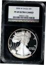 2004-W シルバー イーグル $1 NGC PF69 ウルトラ カメオ 25 周年記念ブラック レトロ スラブ2004-W Silver Eagle $1 NGC PF69 Ultra Cameo 25th Anniversary Black Retro Slab(3)