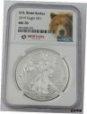 【極美品/品質保証書付】 アンティークコイン コイン 金貨 銀貨 送料無料 2019 1 American Silver Eagle Grizzly Bear Montana State Label - NGC MS70