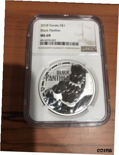 2018 ĥХ ޡ٥ ֥åѥ󥵡 С 1 NGC MS692018 Tuvalu Marvel Black Pant...