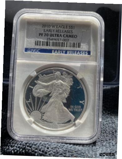  アンティークコイン コイン 金貨 銀貨  2010 W Eagle Silver PF 70 Ultra Cameo Early Release