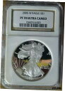 2005 W アメリカン シルバー イーグル 1 ドル コイン。 PF70UC。 1542914-023。傷2005 W American Silver Eagle $1 Dollar Coin. PF 70 UC. 1542914-023. SCRATCHES(3)