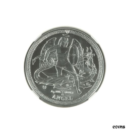 【極美品/品質保証書付】 アンティークコイン コイン 金貨 銀貨 [送料無料] 2015 Isle of Man Angel NGC MS70 .999 Silver 1ozt