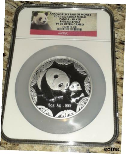 ڶ/ʼݾڽա ƥ    [̵] 2012 ANA World's Fair of Money 5 oz Silver China Panda NGC PF70 UC 103 in PF70